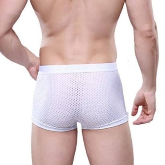 White Lightweight Silky Breathable Boxer Briefs - Picture 3 of 6